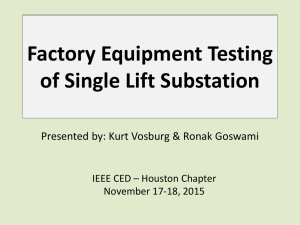 2015-11-17 Factory Equipment Testing of Single Lift Substation