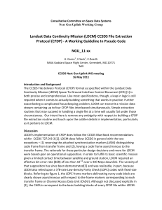 LDCM CFDP File Extraction - The CCSDS Collaborative Work