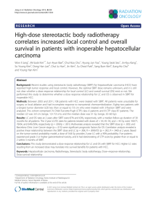 High-dose stereotactic body radiotherapy