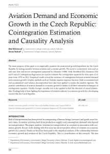 Aviation Demand and Economic Growth in the Czech Republic