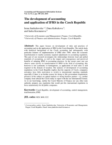 The development of accounting and application of IFRS in the