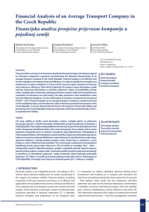 Financial Analysis of an Average Transport Company in the Czech