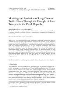 Modeling and Prediction of Long-Distance Traffic Flows