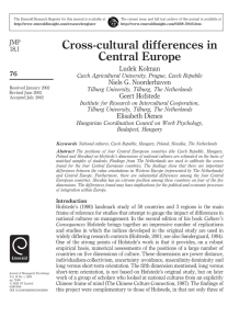 Cross-cultural differences in Central Europe