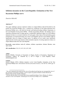 Inflation dynamics in the Czech Republic