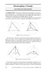 Disentangling a Triangle - Mathematical Association of America