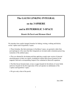 The GAUSS LINKING INTEGRAL on the 3-SPHERE and
