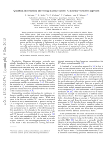 Quantum information processing in phase space: A modular