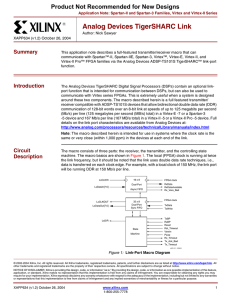 Xilinx XAPP634 Analog Devices TigerSHARC Link, Application Note