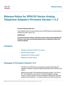Release Notes for SPA100 Series Analog Telephone Adapters