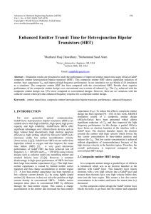 Enhanced Emitter Transit Time for Heterojunction Bipolar