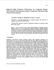 Improved High Frequency Performance By Composite Emitter