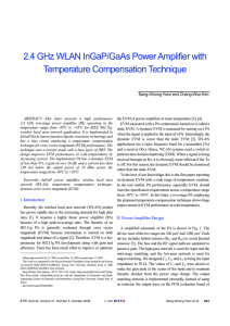 2.4 GHz WLAN InGaP/GaAs Power Amplifier with Temperature