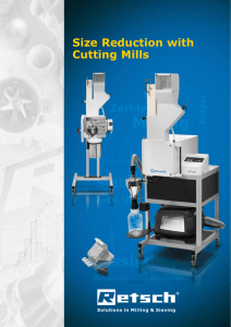 Size Reduction with Cutting Mills