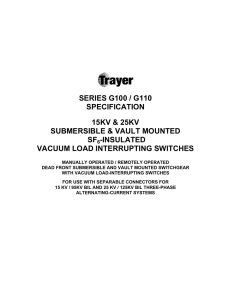 Trayer G100 and G110 Series Switch Only Submersible-BAB 10-07