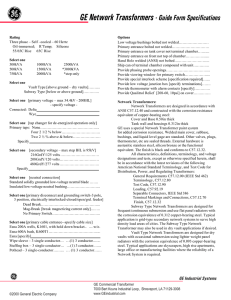 GE Network Transformers - Guide Form Specifications