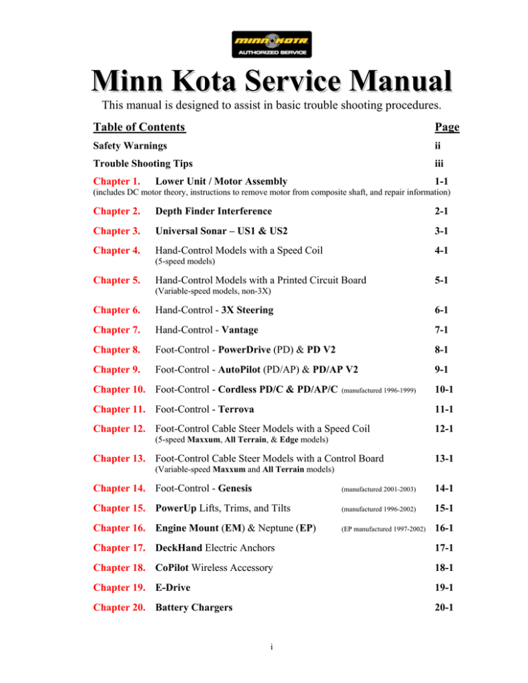 Minn Kota Service Manual