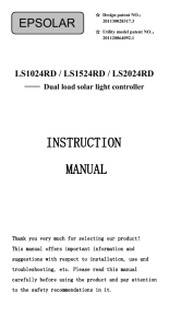 instruction manual - Solar charge controller—Beijing Epsolar