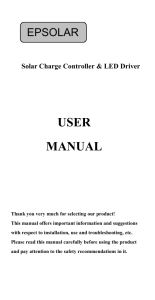 Manual - solar charge controller—Beijing Epsolar Technology Co., Ltd