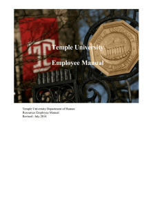Temple University Employee Manual