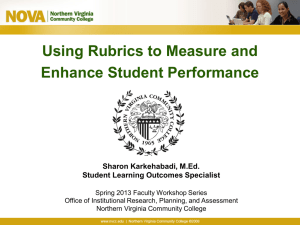 Using Rubrics to Measure and Enhance Student Performance