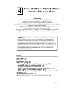 Using Rubrics to Assess Learning