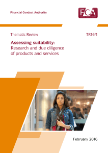 Assessing suitability: Research and due diligence of products
