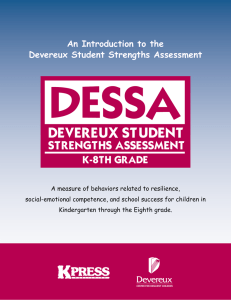An Introduction to the Devereux Student Strengths Assessment