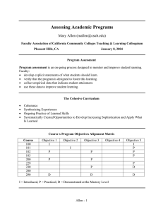 Assessing Academic Programs