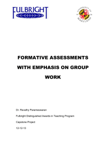 formative assessments with emphasis on group work