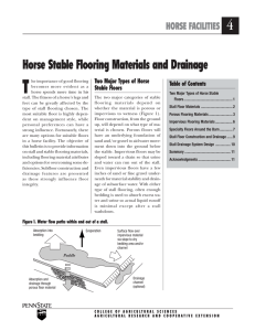 Horse Stable Flooring Materials and Drainage — Equine — Penn