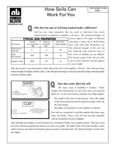 Proper soils for a retaining wall