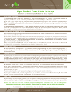 Standards Document - Evergreen Landscapes