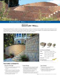 Keystone Century Wall Spec Sheet PDF