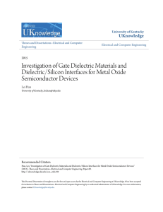 Investigation of Gate Dielectric Materials and