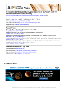 Conduction band caused by oxygen vacancies in aluminum oxide