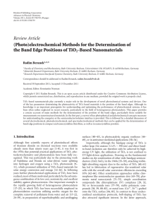 (Photo) electrochemical Methods for the Determination of the Band