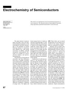Electrochemistry of Semiconductors