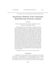 Synchrotron Methods of the Conduction Band Electronic Structure