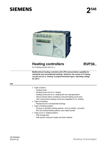 Heating controllers RVP36..