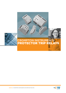 protector trip relays - Crompton Instruments