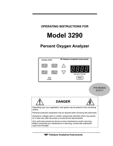 Model 3290 - Teledyne Analytical Instruments