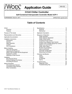 CCU2 Chiller Controller