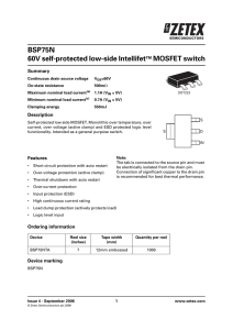 BSP75N 60V self-protected low-side intellifetTM MOSFET