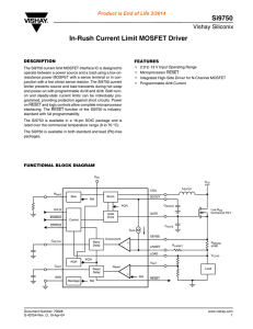 Si9750 In-Rush Current Limit MOSFET Driver