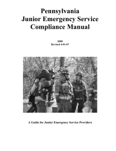 Pennsylvania Junior Emergency Service Compliance Manual
