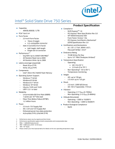 Intel® SSD 750 Series Product Specification