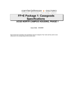 FF+E Package 1: Casegoods Specifications