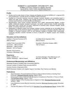 robert h. alexander, cpa/abv/cff, asa