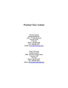 Pension Class Actions
